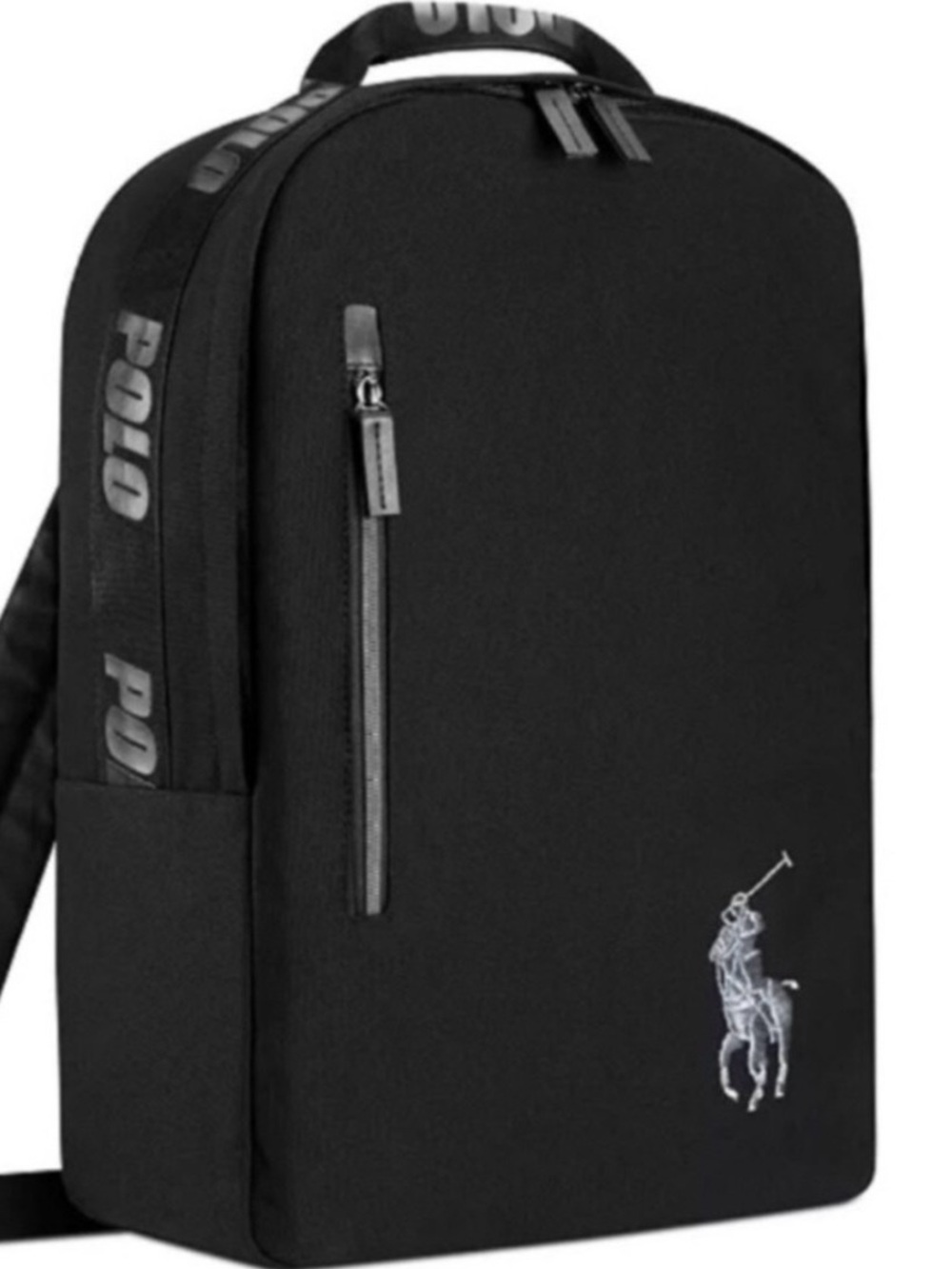Polo by Ralph Lauren Black Backpack with White Logo
